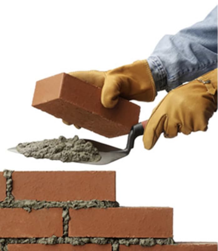 Edward Tools 6 Inch Brick Trowel - High Carbon Steel Gauging Trowel with Ergonomic Rubber Grip for Precise Mortar Placement