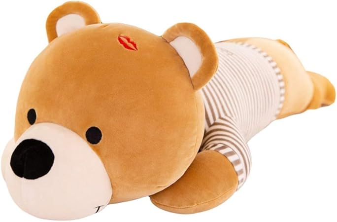 Amazon Co Jp くまぬいぐるみ 熊さん キャラクター クマ まねまねシリーズ 大きい 横向き寝 子供の枕 腰枕 ベッドサイド オフィス用 プレゼント ブラウン ６０ｃｍ おもちゃ