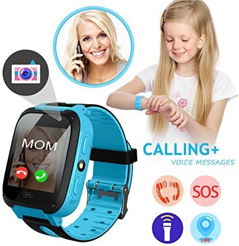 Smart Watch for Kids, Kids Phone Watch with Camera GPS Tracker, PLUSARGENT Game Watch Support Calls Touchscreen Anti-lost SOS Bracelet Children Holiday Birthday Gifts(SIM Card Not Included)