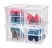 IRIS USA EA-HB Shoe Storage Box, Tall, Clear, 4 Count