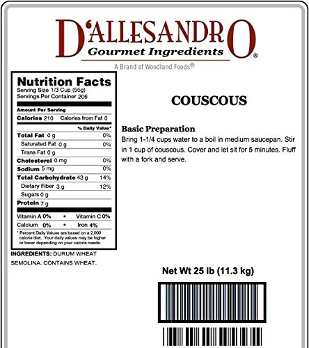 Couscous, Traditional - 25 Lb Bag