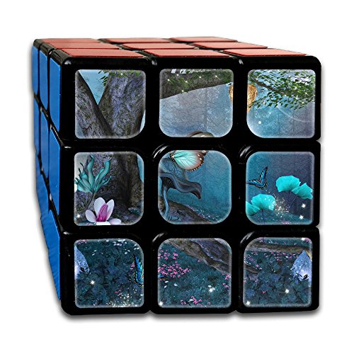 Aijunxia Enchanted Tree In The Middle Of The Blue Forest 3x3x3 Speed Cube Smooth Magic Cube Puzzles Easy Turning And Smooth Play