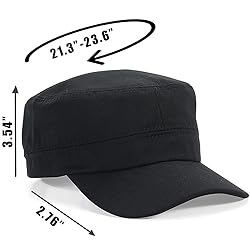 Cadet Army Cap Military Style Adjustable Flat Top
