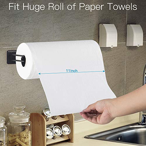 HLHyperLink Black Paper Towel Holder Under Mount Self Adhesive