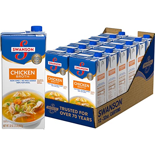 Swanson 100 Natural, GlutenFree Chicken Broth, 32 Oz Carton (Pack of