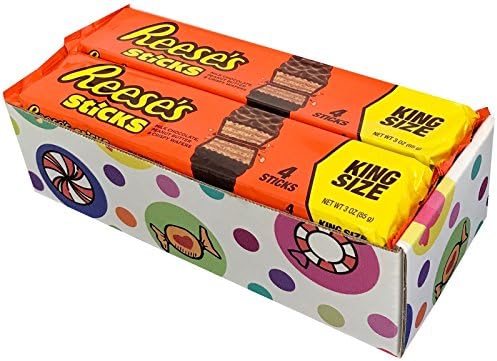 Reeses Sticks King Size Crispy Wafer Candy Bars (Pack of 8) By CandyLab