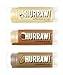 Hurraw! Vanilla Bean, Root Beer, Chocolate Lip Balms, 3 Pack Bundle: Organic, Certified Vegan, Cruelty and Gluten Free. Non-GMO, 100% Natural Ingredients. Bee, Shea, Soy and Palm Free. Made in USA