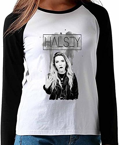 Womens Funny Halsey Baseball Sweatshirt T-Shirt S White