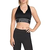 PUMA womens Seamless Sports Bra, Puma Black, Large US