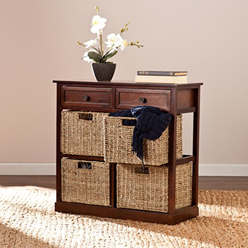 Southern Enterprises AMZ4576ZH Kenton 4-Basket Storage Chest, Brown