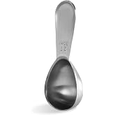 U-Taste 18/8 Stainless Steel Coffee Scoop: 2 Tbsp Scoop Metal Measure Spoon | Stainless Steel Tablespoon Measuring Spoon, Tablespoon Coffee Spoons, Short Handle Tbsp Scooper for Ground Coffee Bean Powder