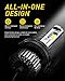 AUXITO-H13 9008 LED Headlight Bulbs Conversion Kit Newest Fanless and High Low Beam Adjustable 9000 Lumens Super Bright Xenon White 6000K All-in-One Headlight Lamp, 2 Years Warranty