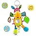 OKIKI Donkey Plush Stuffed Infant Toy, Baby Development Toys with Musical Box, Squeaky Feet, Kids Mirror, BPA Free Teether - Stroller, Crib, Carseat Baby Toys