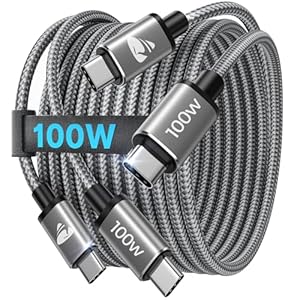 Aioneus USB C ケーブル 3m 2本セット【100W急速充電/PD対応】タイプc ケーブル ナイロン編み 断線防止