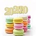 Big Dot of Happiness Gold Glitter 20 - No-Mess Real Gold Glitter Cut-Out Numbers - 20th Birthday Party Confetti - Set of 24