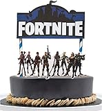 Fortnite Video Game Cake Topper - 7 inch fort-nite Birthday Cake Topper and Video Game Party Supplies (gaming supplies)