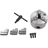 findmall Lathe Chuck K11-100 4'' 3 Jaw Self-centering 100mm | for Milling Machine, 3 Jaw Self-centering Internal