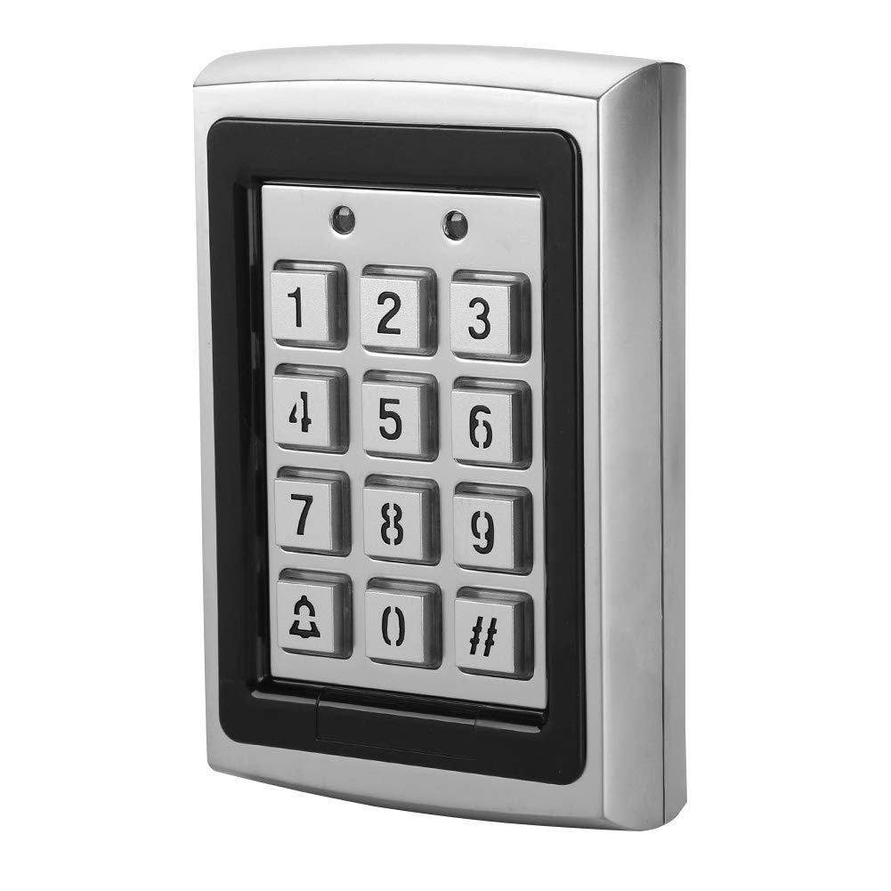 ASHATA Access Control Keypad,RFID Keypad Door Access Control,125KHz Top Metal RFID Card Reader Password Door Access Control Keypad with Backlight,Support 1000 Standard Users