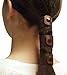 Marron (Reddish-Brown) hair tie by Hairtyz (single piece) | Leather ponytail holder - hair accessory - scrunchie | Hide your elastic band - modular - flexible | Snap them together for long hair