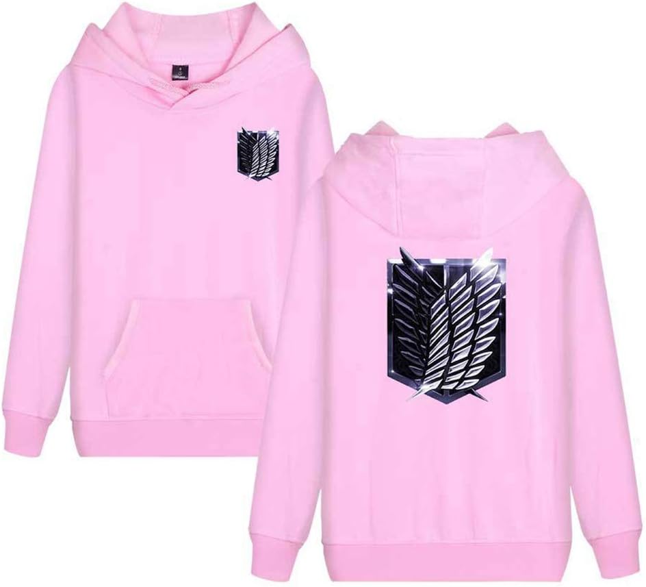 Attack On Titan Survey Corps Logo Pullover Hooded Sweatshirt Jacket Coats with Pocket Long Sleeve