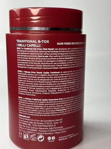 I Belli Capelli Ravenna Repair Hair Treatment - Formaldehyde-Free, Long-Lasting Anti-Frizz, Smoothing B-Tox Treatment for Hair, 35.2 oz (1 kg)