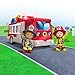 Fisher-Price Little People Fire Truck Toy with Lights Sounds and 2 Figures, Toddler Toy for Pretend Play