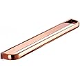 Aothpher 24 inch/60cm Wall Mounted Copper Bathroom Towel Bar Single Towel Rack, Rose Gold Polished