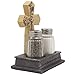 Decorative Stone Look Holy Cross with Special Blessing Salt and Pepper Shaker Set in Spiritual, Religious & Christian Decor Sculptures for Dining Room or Kitchen Table Easter Decorations As Inspirational Gifts by Home-n-Gifts