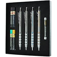 Pentel Arts GraphGear 1000 Premium Gift Set with Refill Leads & Erasers (PG1000BXSET)