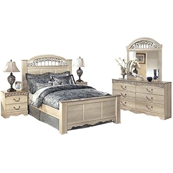 Amazon com Ashley Birlanny Bedroom Set  6 PC King Bedroom 