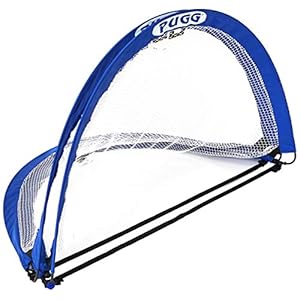 PUGG 4 Foot Pop Up Soccer Goal – Portable Training Futsal Football Net – The Original Pickup Game Goal (Two Goals & Bag)