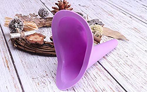 Urination Device Lady Urine Silicone Funnel Women Outdoor Standing up Pee Reusable urinals Portable Camping Travel Toilet (Purple+Pink+Orange)