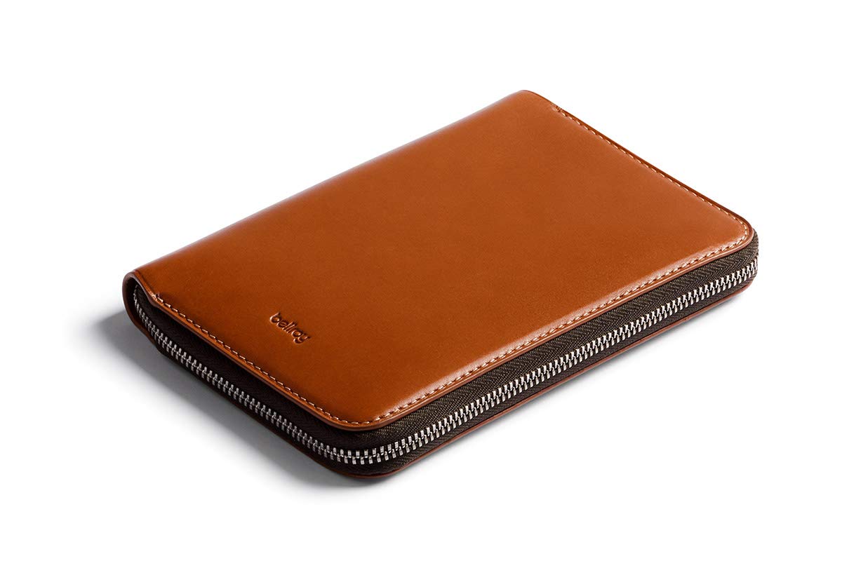 Bellroy Travel Folio (Zippered Leather Passport & Travel Document Organizer, RFID Protection, Holds 2 Passports, 4-8 Cards, Cash & Tickets) - Caramel — image 1