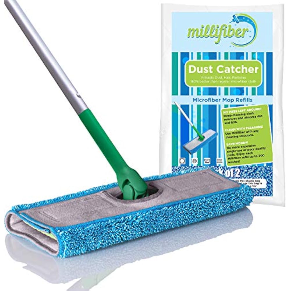 Dust Mops & Pads Mop Refills (Pack Of 2) Washable Reusable Microfiber