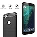 Dretal for Google Pixel 2 Case,Google Pixel2 Case, Carbon Fiber Shock Resistant Brushed Texture Soft TPU Phone case Anti-Fingerprint Flexible Full-Body Protective Cover for Google Pixel2 (Black)