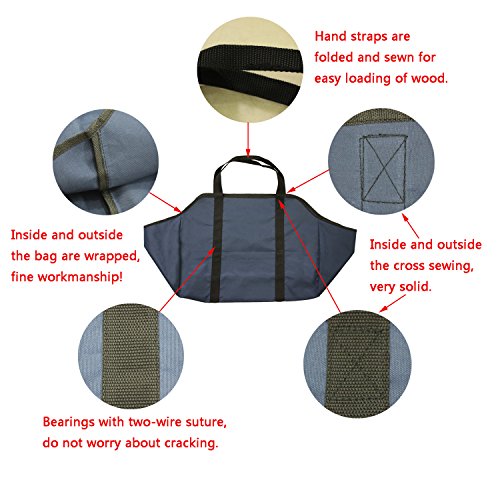 Premium Firewood Log Carrier & Tote Bag - Extra Large Durable -- Best for Fireplaces - Wood Stoves - Firewood - Logs - Camping - Beaches - Landscaping