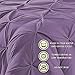 Comfy Bedding Double Needle Durable Stitching 3-Piece Pinch Pleat Comforter Set All Season Pintuck Style, Queen, Purple