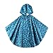 Spring Fever Girls Kids Toddler Hooded School Backpack Rain Ponchos Jacket Raincoats
