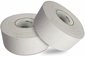 CellyTape Hockey Stick Tape, 1.5 inches Wide, 2 - Pack, Ice Hockey Cloth Tape, Strong Adhesive, Easy Tearing Made in USA (Whi