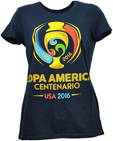 Copa America Centenario USA 2016 Tshirt Tee Soccer Futbol Womens Navy Blue Small