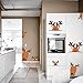TOARTi Reindeer Window Decals,Adorable Reindeer Wall Stickers for Nursery Car Decor,Lovely Christmas Reindeer Home Decorations, 10 Count (Reindeer Decals)