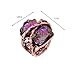 KAYMEN FASHION JEWELLERY Cubic Gem Resin Stone with Crystal Elastic Stacking Rings Antique Gold and Silver Tone 3 Colors (Coffee)