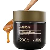 Manukora Raw Manuka Honey MGO 1200+, New Zealand Honey, Non-GMO, Monofloral, 3rd-Party Tested, Glyphosate Residue Free Certified, High Bioactive Concentration, Traceable Hive-to-Hand, Immune &amp; Digestive Support &ndash; 80g