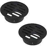 Pastlla 2 Pcs Floor Drain Cover, Stainless Steel Round Grate Cover Connects to Drain Pipes, Sewer Drain Cover for Outdoor Yar
