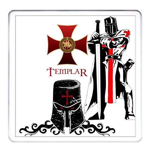 Knights Templar Coaster, Poor Fellow-Soldiers of Christ and of The Temple of Solomon, Templar Knights. Tea and Coffee Mug Coaster drip mat.