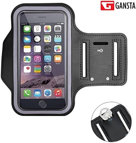 Gansta Black Color Sport Mobile Armband Case Cover for Running Jogging Gym & Universal Riding Sports Pouch Mobile Phone Bag for Men Women