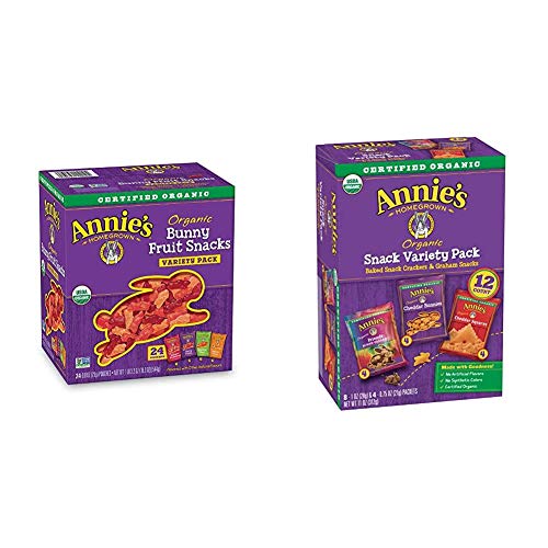 Annie's Organic Bunny Fruit Snacks, Variety Pack, Gluten Free, Vegan