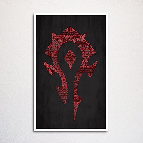 World of Warcraft Horde word art print -11x17