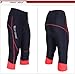 West Biking Women Bike Capri Cycling Breathable Pirate 3D Gel Padded Bicycle Shorts Red XL Us