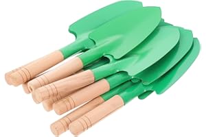Upkoch 10 Pcs Wooden Handle Garden Shovels Small Gardening Tools Trowel Gardening Trowels for Planting Transplanting Soil Loo